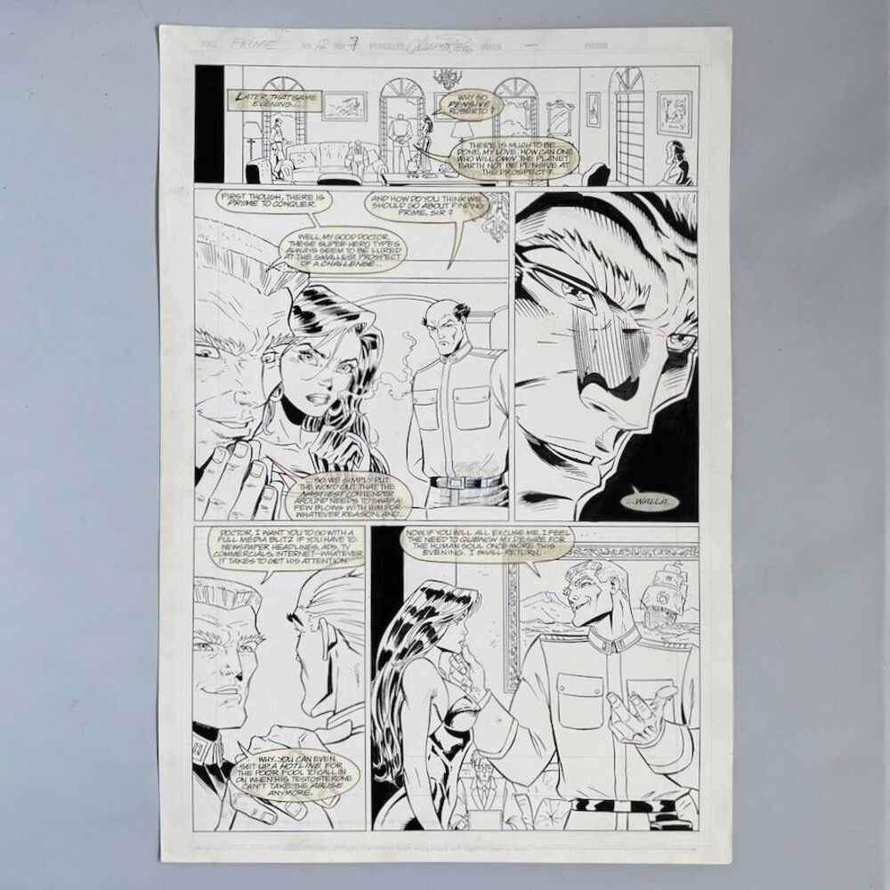 Original Comic Art by Al Rio - Prime #12 page 7, 1996, Malibu Comics